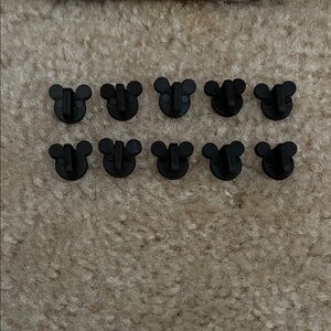 Disney Black Mickey Mouse Pin Backings 10 pieces